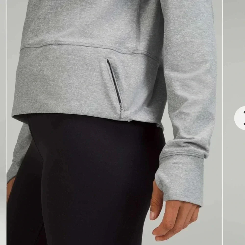 Lululemon Ready to Rulu Pullover Heathered Raceway Grey Sweatshirt Athleisure 8
